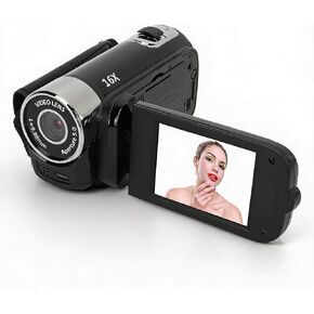 Bewinner D90 Digital Video Camera - 1080P 16MP Handheld Video Camcorder 16x Digital Zoom Video Camera with 2.7in TFT Rotatable Screen, HD Video Recorder Camera with Fill Light (Black) in Kuwait
