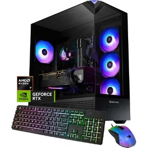 iBUYPOWER Element Gaming PC Desktop Computer AMD Ryzen 7 7800X3D CPU, NVIDIA GeForce RTX 5060Ti 16GB GPU, 32GB DDR5 5200MHz RAM, 1TB NVMe SSD, Windows 11 Home, Gamer Keyboard and Mouse - EBA7N56T02 in Saudi Arabia