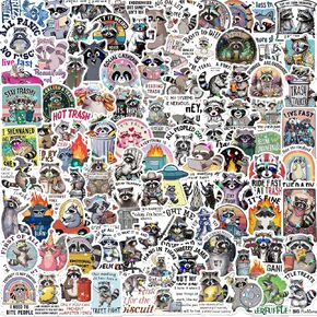 120 PCS Funny Holographic Raccoon Stickers for Adults, Funny Raccoon Meme Stickers, Waterproof Humor Vinyl Cute Racoon for Laptop, Water Bottle, Phone, Kindle, Journaling, Skateboard, Luggage in Kuwait