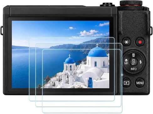 Model-Specific Custom Fit for Canon G7X Mark III Camera Screen Protector – 3-Pack, 0.3mm 9H Hardness G7XIII Tempered Glass, Full-Screen Edge-to-Edge, Crystal Clear, Bubble-Free, Anti-Scratch in Saudi Arabia