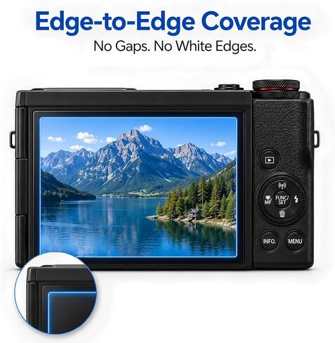Model-Specific Custom Fit for Canon G7X Mark III Camera Screen Protector – 3-Pack, 0.3mm 9H Hardness G7XIII Tempered Glass, Full-Screen Edge-to-Edge, Crystal Clear, Bubble-Free, Anti-Scratch in Saudi Arabia