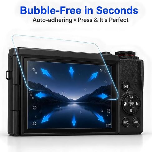 Model-Specific Custom Fit for Canon G7X Mark III Camera Screen Protector – 3-Pack, 0.3mm 9H Hardness G7XIII Tempered Glass, Full-Screen Edge-to-Edge, Crystal Clear, Bubble-Free, Anti-Scratch in Saudi Arabia