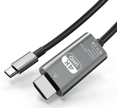 USB to HDMI Cable, USB-A to HDMI Adapter for Monitor, Type-A Male to HDMI Male Adapter for TV/DVD Player/Projector/Monitor-6.6FT/2M (Black) in Kuwait