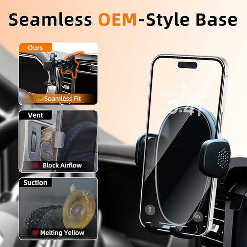 Phone Holder for F150 (2021-2024 2025, 14th Gen), Dash Phone Mount for Truck, 360° Mobile Holder, Hands Free Automobile Cradlest for iPhone, Samsung & Android, Car Gadgets & Accessories for Ford F-150 in Kuwait