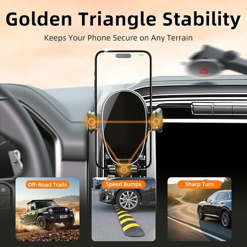 Phone Holder for F150 (2021-2024 2025, 14th Gen), Dash Phone Mount for Truck, 360° Mobile Holder, Hands Free Automobile Cradlest for iPhone, Samsung & Android, Car Gadgets & Accessories for Ford F-150 in Kuwait