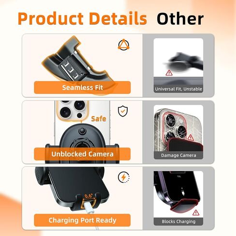 Phone Holder for F150 (2021-2024 2025, 14th Gen), Dash Phone Mount for Truck, 360° Mobile Holder, Hands Free Automobile Cradlest for iPhone, Samsung & Android, Car Gadgets & Accessories for Ford F-150 in Kuwait