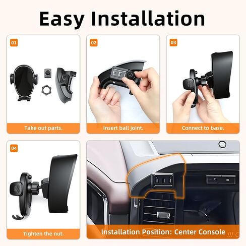 Phone Holder for F150 (2021-2024 2025, 14th Gen), Dash Phone Mount for Truck, 360° Mobile Holder, Hands Free Automobile Cradlest for iPhone, Samsung & Android, Car Gadgets & Accessories for Ford F-150 in Kuwait