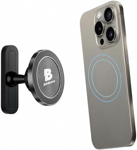 Magnetic Phone Holder for Gym with Dual-Sided N52 Super Magnets, Strong Magnetic Phone Mount for All Phones, Attaches to Metal Surfaces, Portable Gym Accessories for Men & Women, Secure Grip in Kuwait