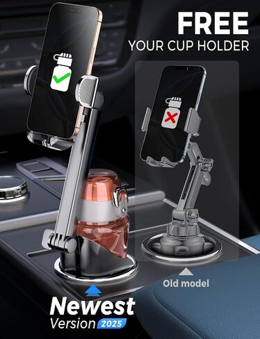 Cup Holder Phone Holder, Unobstructed Phone Mount for Your Car Cupholder in Kuwait
