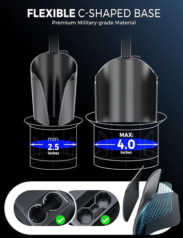 Cup Holder Phone Holder, Unobstructed Phone Mount for Your Car Cupholder in Kuwait