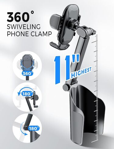 Cup Holder Phone Holder, Unobstructed Phone Mount for Your Car Cupholder in Kuwait