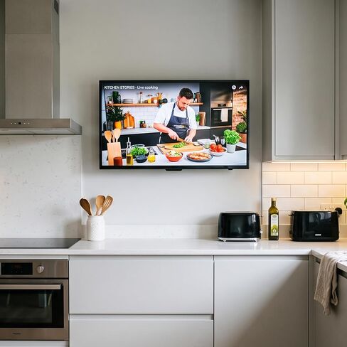 VIVO Compact TV Wall Mount for 13 to 32 inch Screens up to 55 lbs, Tilt and Swivel, Single Stud, Low Profile 3 inches from Wall, VESA 75x75 and 100x100, Black, MOUNT-TS132K in Kuwait