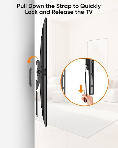 FORGING MOUNT Portrait TV Wall Mount, Tilt TV Mount for Vertical Mounting of Displays from 32-75 Inch TVs, Holds 275 lbs, Anti-Theft Locking, Max VESA 400x600mm in Kuwait