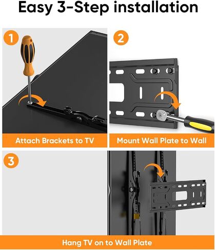 FORGING MOUNT Portrait TV Wall Mount, Tilt TV Mount for Vertical Mounting of Displays from 32-75 Inch TVs, Holds 275 lbs, Anti-Theft Locking, Max VESA 400x600mm in Kuwait
