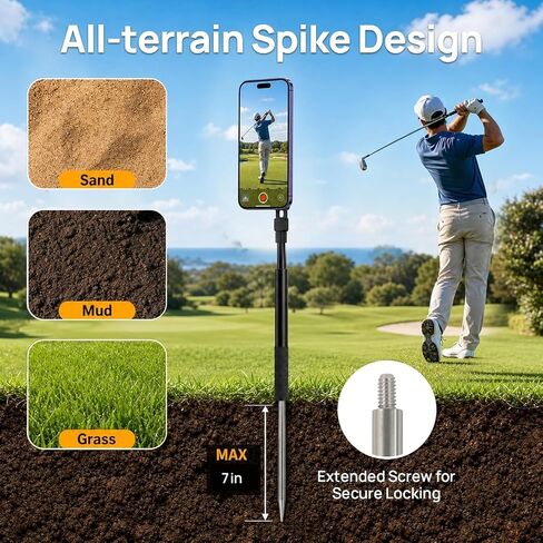 Golf Tripod for Swing Recording & Analysis, 59" Extra-Height in Kuwait