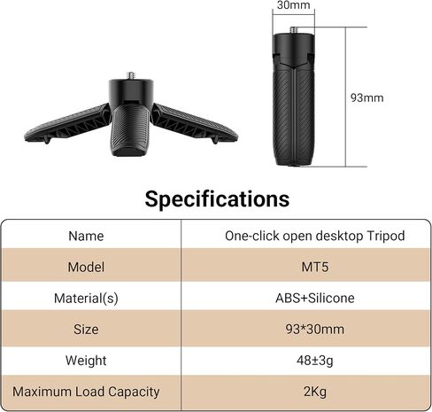 One-Touch Open Mini Tripod for DJI Osmo Pocket 4P/4/3. in Kuwait
