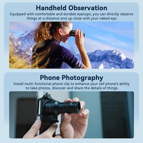 6X Telephoto Lens & 150mm Macro Lens, 2 in 1 Phone Camera Lens Kit with Universal Lens Clip, Phone Lens Attachment for iPhone and Andriod in Kuwait