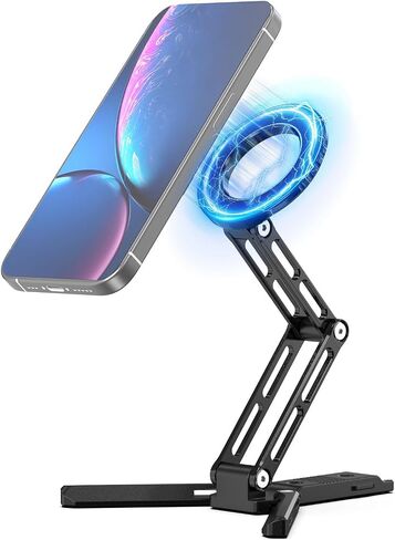 CAMBOFOTO Magnetic Phone Holder for iPhone Aluminum Mini Tripod Stand Black in Saudi Arabia