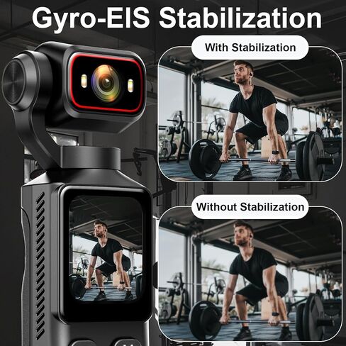 4K WiFi Pocket Action Camera Handheld Vlogging Camera, Anti-Shake Body Cam for Traval, YouTube Camcorder Video Cam in Kuwait