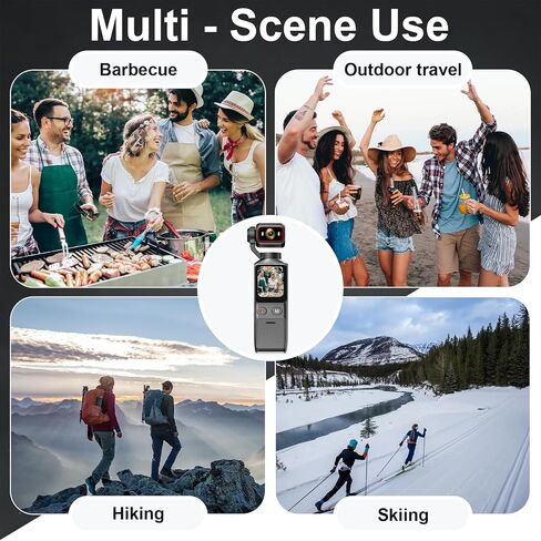 4K WiFi Pocket Action Camera Handheld Vlogging Camera, Anti-Shake Body Cam for Traval, YouTube Camcorder Video Cam in Kuwait