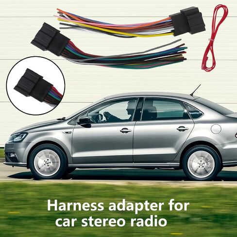 Wire Harness Cable Radio Adapter Compatible with 2007-2009 Cadillac SRX and Compatible with 2005-2011 Cadillac STS in Kuwait