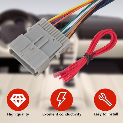 Stereo Wiring Harness Compatible with Chevrolet Blazer 2002-2005 Aftermarket Stereo Radio Wire Cable Connector Adapter in Kuwait