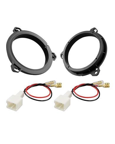 6.5" Door Speaker Adapter Bracket & Harness Fit for Nissan Rogue Sentra Altima Maxima Pathfinder Murano Frontier Titan Versa Juke Armada Quest Cube, Speaker Spacer Ring 1 Pair in Kuwait