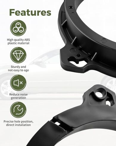 6.5" Door Speaker Adapter Bracket & Harness Fit for Nissan Rogue Sentra Altima Maxima Pathfinder Murano Frontier Titan Versa Juke Armada Quest Cube, Speaker Spacer Ring 1 Pair in Kuwait
