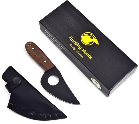 High Carbon Steel Bushcraft Knife – 7" Full Tang Hunting Knives with Leather Sheath & Rosewood Handle – Handmade Fixed Blade Skinning – Survival, Camping & Outdoor Utility Knife for Men in Kuwait