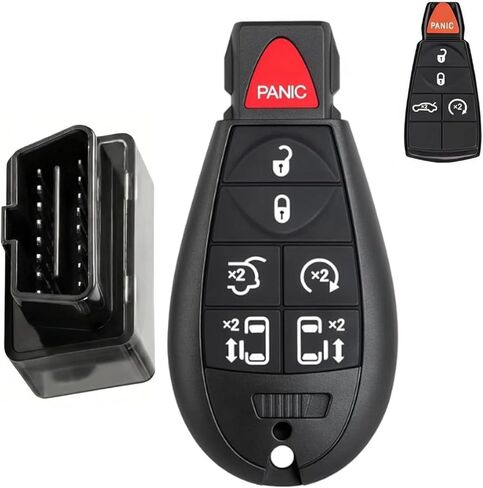 DIY Keyless Entry Remote Car Key Fob Replacement Fits for Dodge Grand Caravan 2008-2019, for Chrysler Town & Country 2008-2016， with Interchangeable 5 & 7-Button Keypads, FCC ID: IYZ-C01C / M3N5WY783X in Kuwait