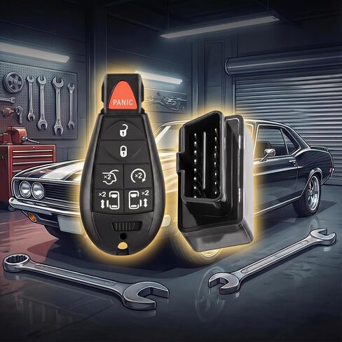 DIY Keyless Entry Remote Car Key Fob Replacement Fits for Dodge Grand Caravan 2008-2019, for Chrysler Town & Country 2008-2016， with Interchangeable 5 & 7-Button Keypads, FCC ID: IYZ-C01C / M3N5WY783X in Kuwait