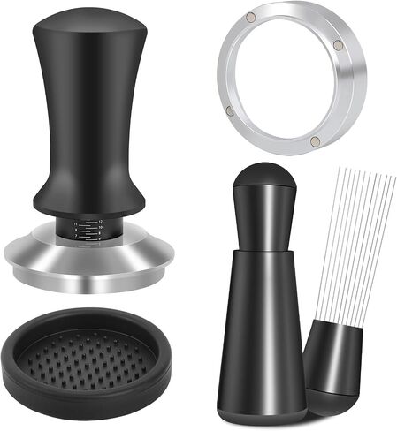 Reoszeank 51mm Espresso Accessories Kit, Tamper, WDT, Dosing Funnel in Kuwait