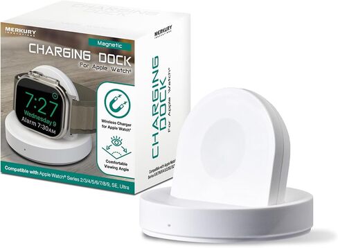 Merkury Innovations Magnetic Charging Dock for Apple Watch, USB-C, White in Kuwait
