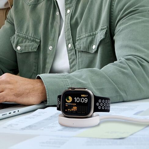 Merkury Innovations Magnetic Charging Dock for Apple Watch, USB-C, White in Kuwait