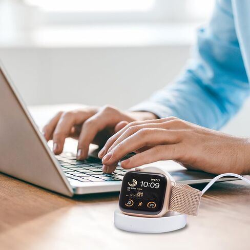 Merkury Innovations Magnetic Charging Dock for Apple Watch, USB-C, White in Kuwait