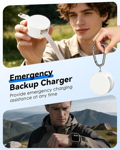 CloudValley Portable Charger for Apple Watch, Enclosed Protective Case, Anti-Drop, Wireless Charging for Apple Watch Ultra2/Ultra/SE2/SE Series 10/9/8/7/6/5/4/3/2/1, for Travel & Keychain in Saudi Arabia