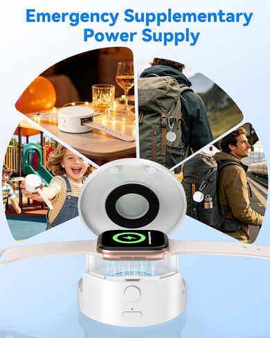 CloudValley Portable Charger for Apple Watch, Enclosed Protective Case, Anti-Drop, Wireless Charging for Apple Watch Ultra2/Ultra/SE2/SE Series 10/9/8/7/6/5/4/3/2/1, for Travel & Keychain in Saudi Arabia