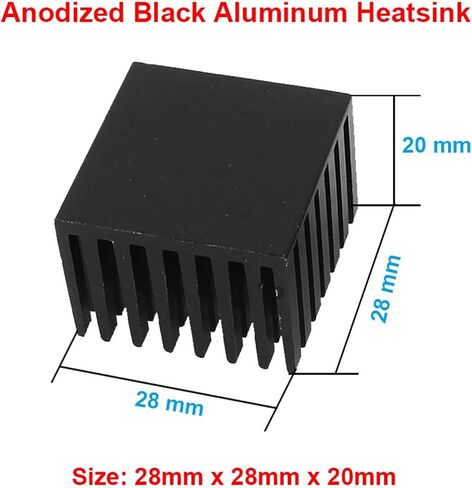 2pcs Anodized Black Aluminum Radiator 28x28x20mm Cooler in Kuwait