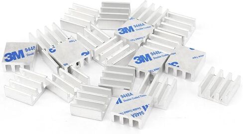 10pcs Aluminum Heat Sink 11x11x5mm Chip Cooler RAM, Memory, IC DC Converter in Kuwait