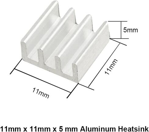 10pcs Aluminum Heat Sink 11x11x5mm Chip Cooler RAM, Memory, IC DC Converter in Kuwait