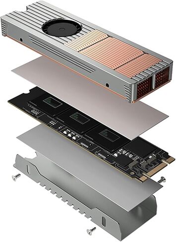 M.2 NVMe Radiator 2280 SSD air-Cooled Copper-Aluminum Structure with Active Cooling Fan in Saudi Arabia