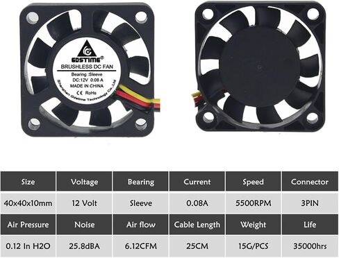 5pcs Aluminum Cooling Radiator for Computer 12v Fan 37x37x25MM in Saudi Arabia