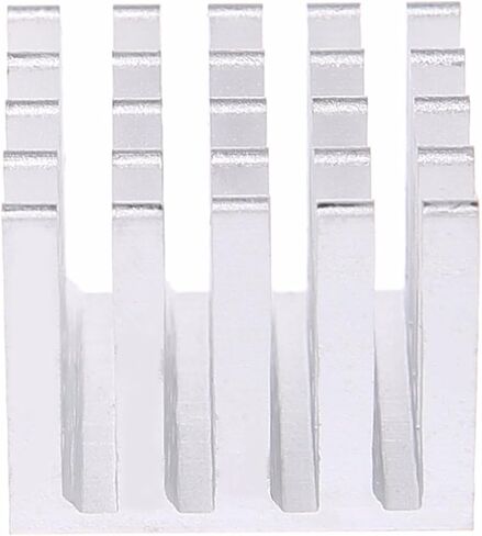 5pcs 20 * 20 * 16mm Aluminum Radiator Block Cooler Computer Motherboard Chip Cooling Silver C26 in Kuwait