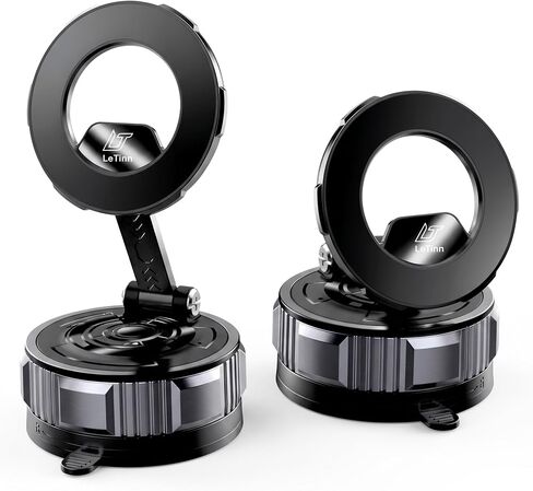 LeTinn Car Mount for MagSafe with One-Hand Snap and 89Lbs Vacuum Suction in Kuwait