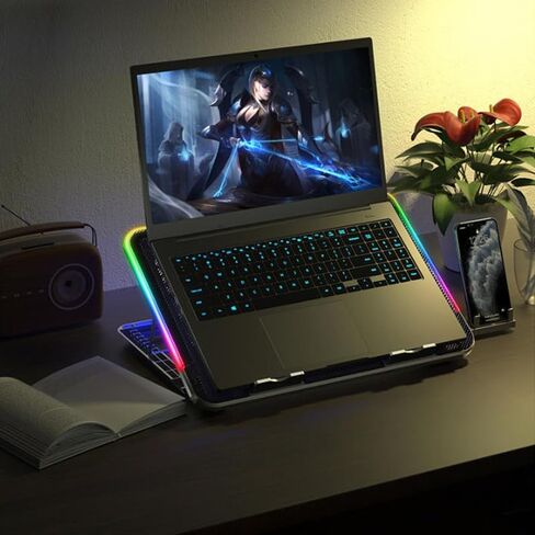 E-Sports Colorful Atmosphere Lighting Fan Notebook Cooler in Saudi Arabia