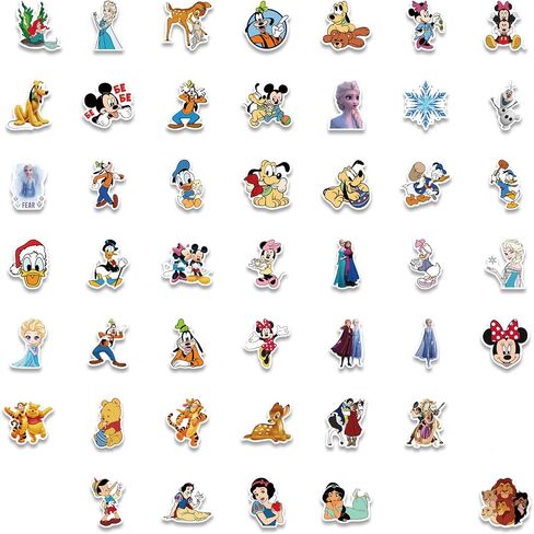 100Pcs Disney Princess Character Themed Waterproof Stickers in Kuwait