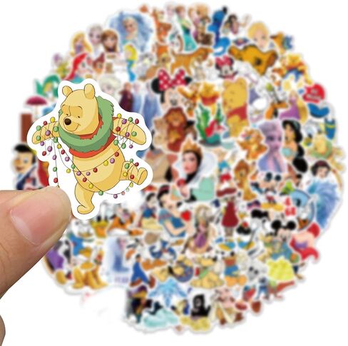 100Pcs Disney Princess Character Themed Waterproof Stickers in Kuwait