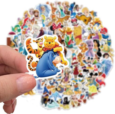 100Pcs Disney Princess Character Themed Waterproof Stickers in Kuwait