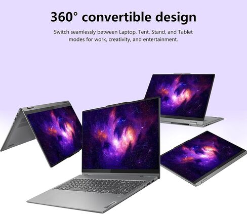 Delca Customized Laptop Made with Lenovo IdeaPad Flex 5i 2-in-1 Laptop | 16" WUXGA IPS Touchscreen | Intel 10-core Core 5 120U | 16GB DDR5 512GB/1TB/2TB/4TB SSD | Backlit Fingerprint Win 11 in Kuwait