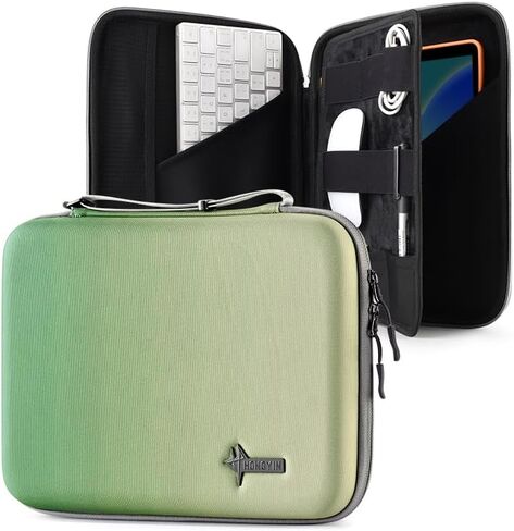 Portfolio Case for 2026 11 Inch iPad Air M4, M3&M2, Pro M5, iPad (A16) Carrying Storage Sleeve Bag with Accessories Compartment Green Gradient in Saudi Arabia